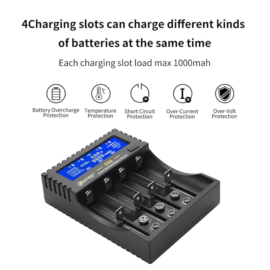 Amazon.co.jp: HTRC 電池充電器 18650 9V 充電器 リチウムイオン